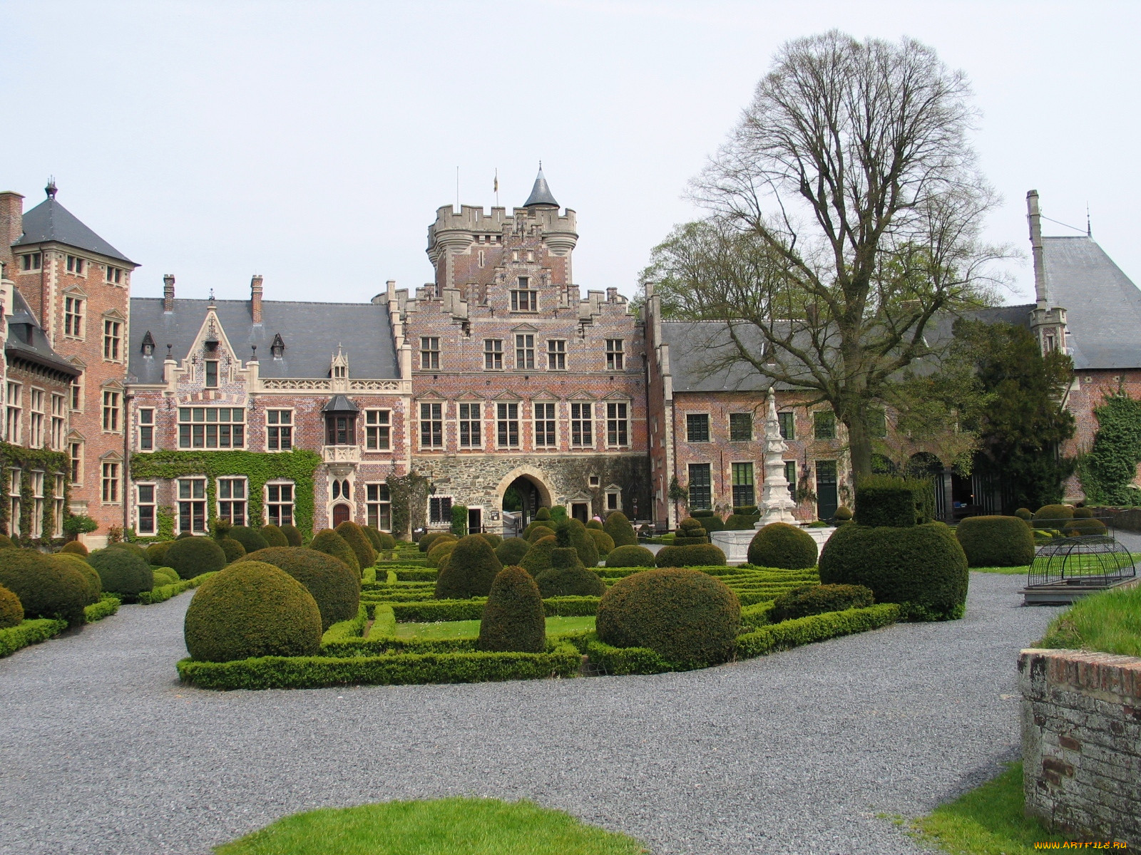 innenhof, castle, in, belgium, , , , , , , , 